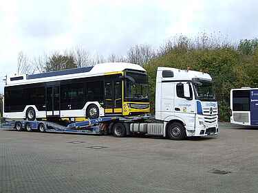 Ankunft Wasserstoffbus in Bremerhaven